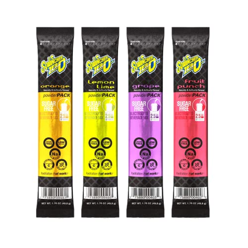 Sqwincher Zero Sugar Free Electrolyte Powder Packets - Assorted Flavors, 1.76 oz (Pack of 32) | Hydration for Athletes, Workouts & Outdoor Activities