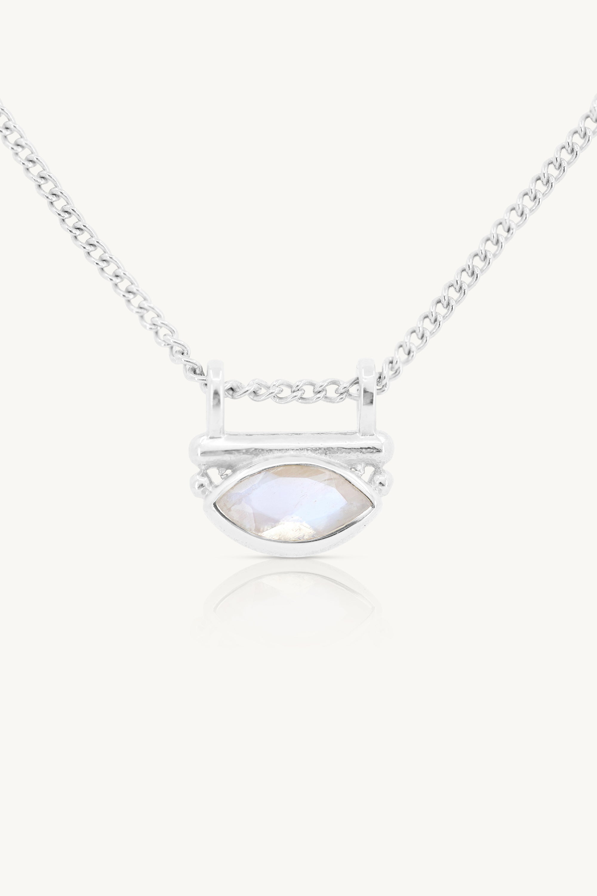 Nyra Moonstone Silver Necklace for Women - Elegant Sterling Silver Jewelry with Genuine Moonstone Gemstone | Perfect for Gifts, Weddings & Everyday Wear