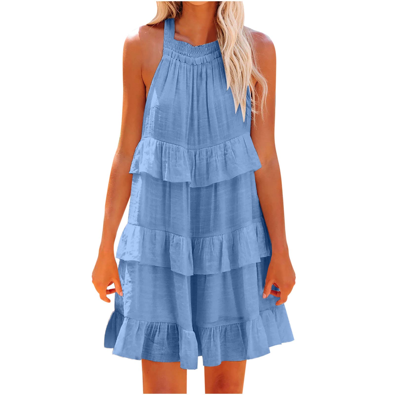 **2024 Women's Summer Dresses – Sleeveless Bandage Mini Dress & Solid Camis Vest | Floral Print Casual Dress for Graduation, Beach Party, Formal Events | Lightweight & Breathable Hot Weather Outfits | Perfect for Summer Weddings, Cocktail Parties, Tropical Vacations, Office Wear & Daily Fashion | Ideal for Outdoor Picnics, Date Nights, Shopping Trips & Weekend Getaways**
