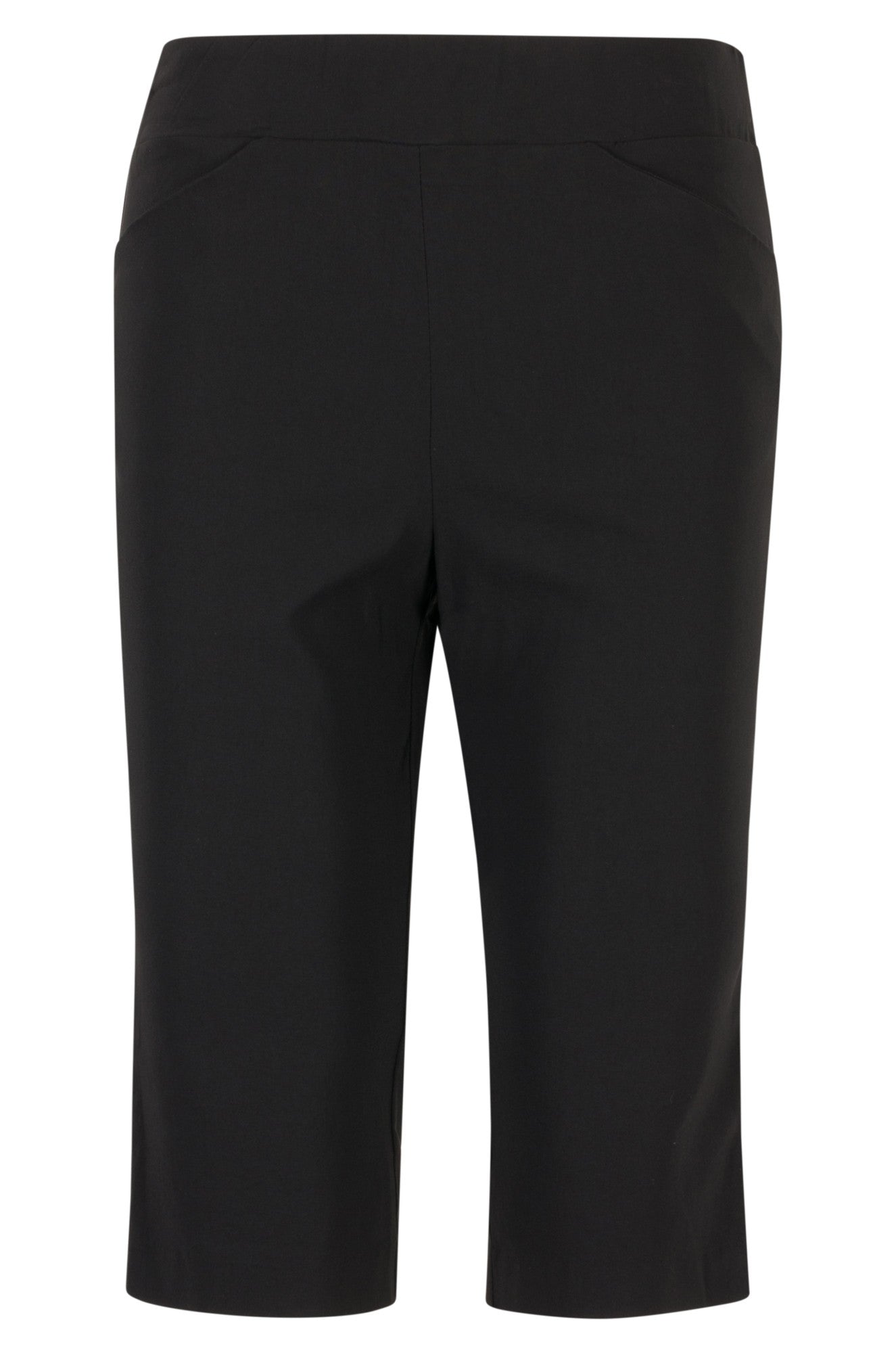 Platinum Bengaline Below Knee Pants for Women - Slim Fit Ankle Pants in Black (Style 7340A1) | Perfect for Office Wear, Business Casual & Travel