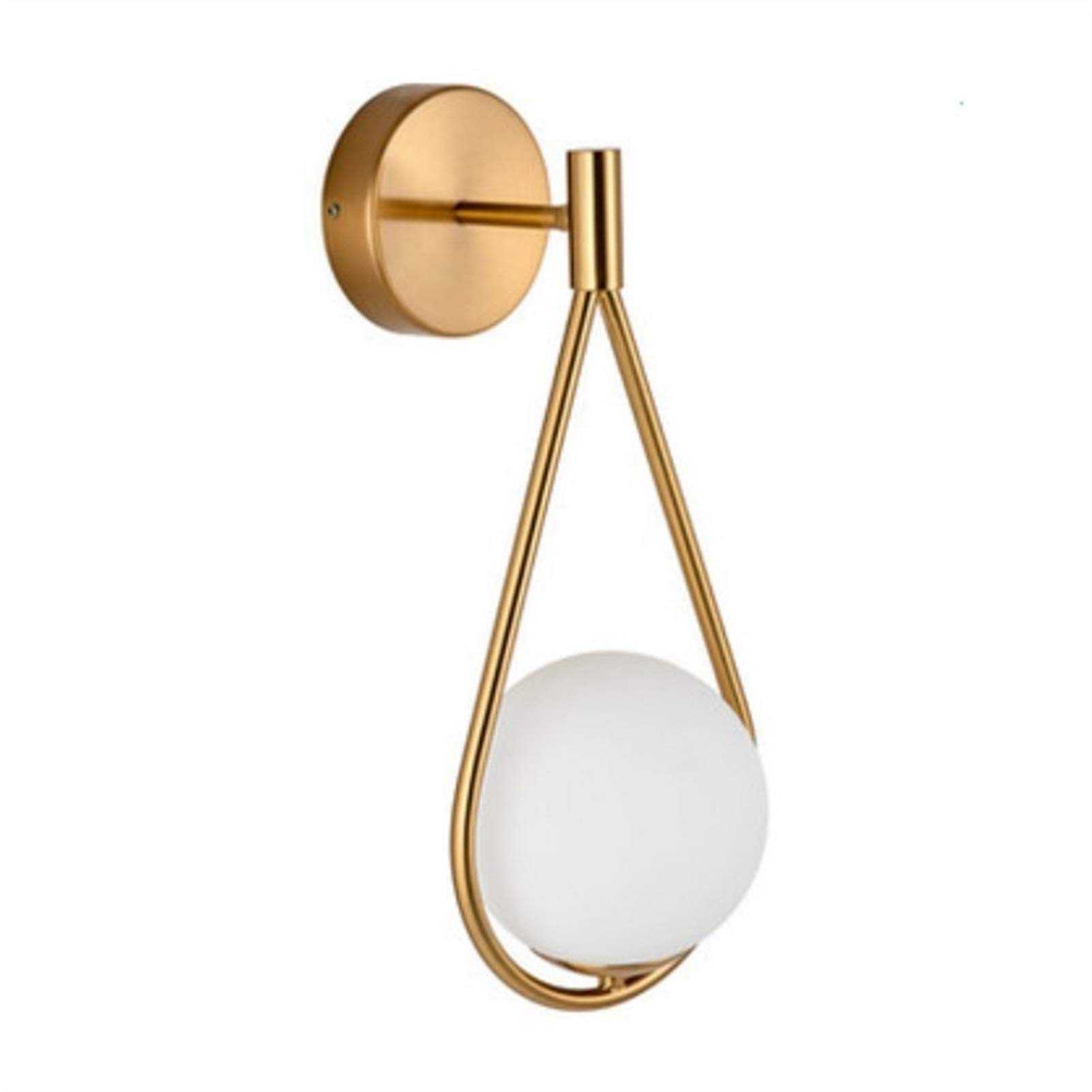 Nordic Modern LED Wall Sconce Lamp - Creative Water Droplet Design, Metal & White Glass, Warm Lighting for Bedroom & Living Room Decor | Perfect for Ambient Lighting, Accent Wall, and Cozy Home Atmosphere