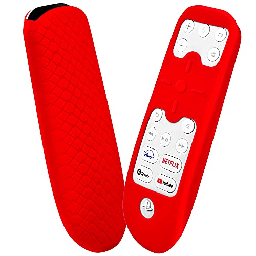 Shockproof Silicone Protective Case for Sony PS5 Remote Control - Glow in The Dark, Washable Cover with Anti-Slip Grip | Perfect for Gaming, Night Play & Travel Protection (Red)