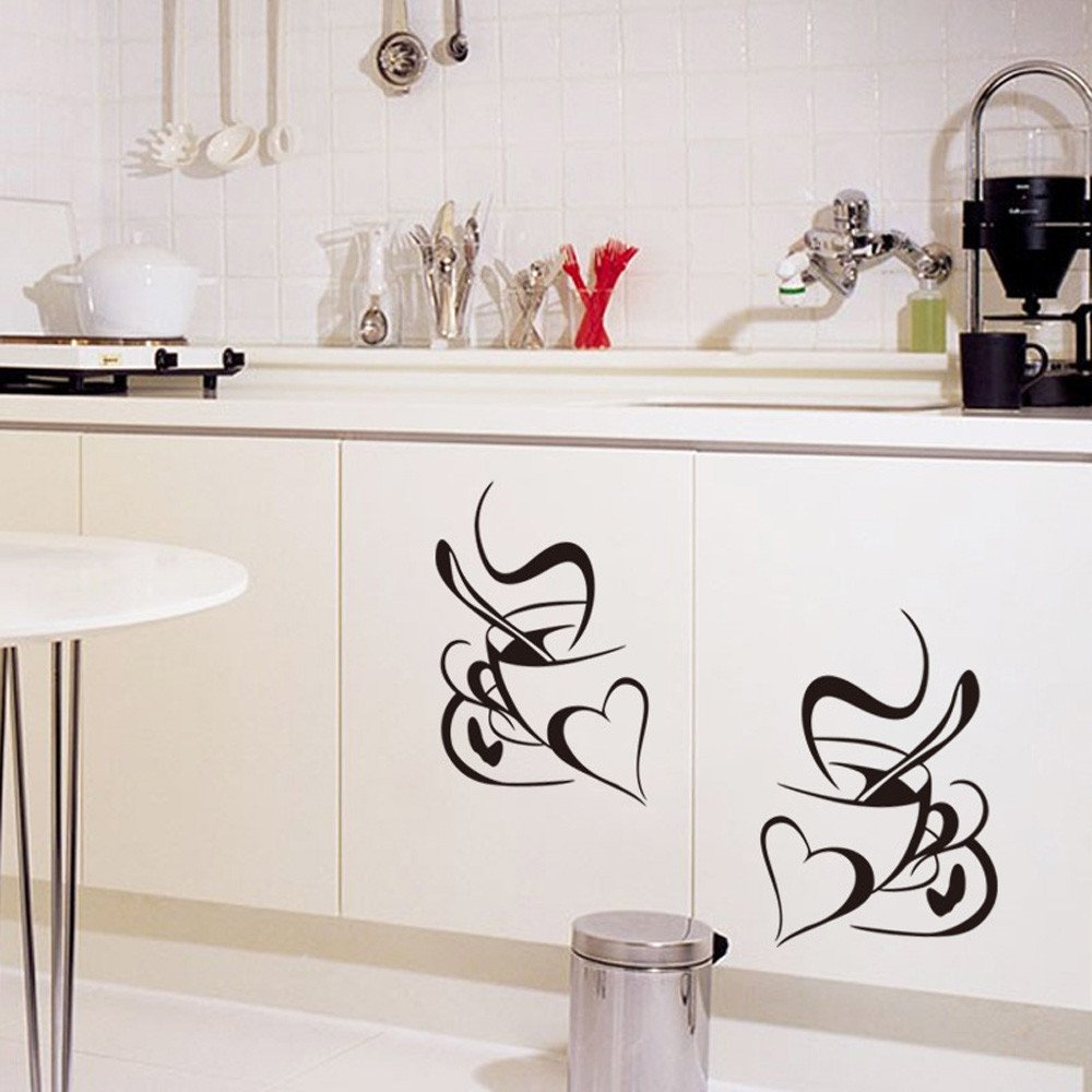 Valentine's Day Wall Stickers - Removable Love Themed Window Mural Decals for Home Decor, Living Room & Bedroom (Black, One Size) - Perfect for Romantic Decorations, Couples Gifts & Anniversary Celebrations