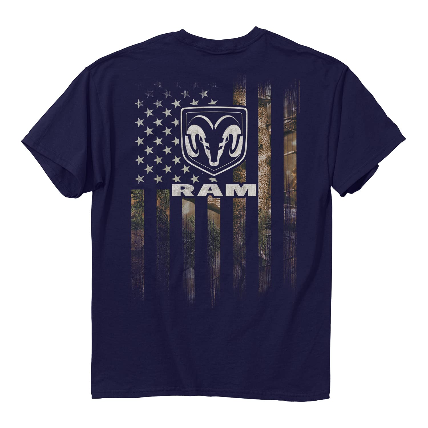 RAM Trucks Full Camo Flag Men's T-Shirt - Durable Comfort for Outdoor Adventures & Casual Wear