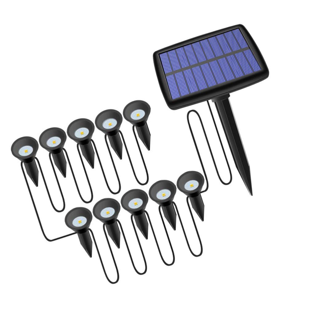 OSALADI Solar Powered Outdoor Lawn Lights - 10 Pack Waterproof Garden Stake Lights with Auto On/Off Dusk to Dawn - Perfect for Garden, Yard, Park, Walkway, Pathway, Driveway & Landscape Lighting