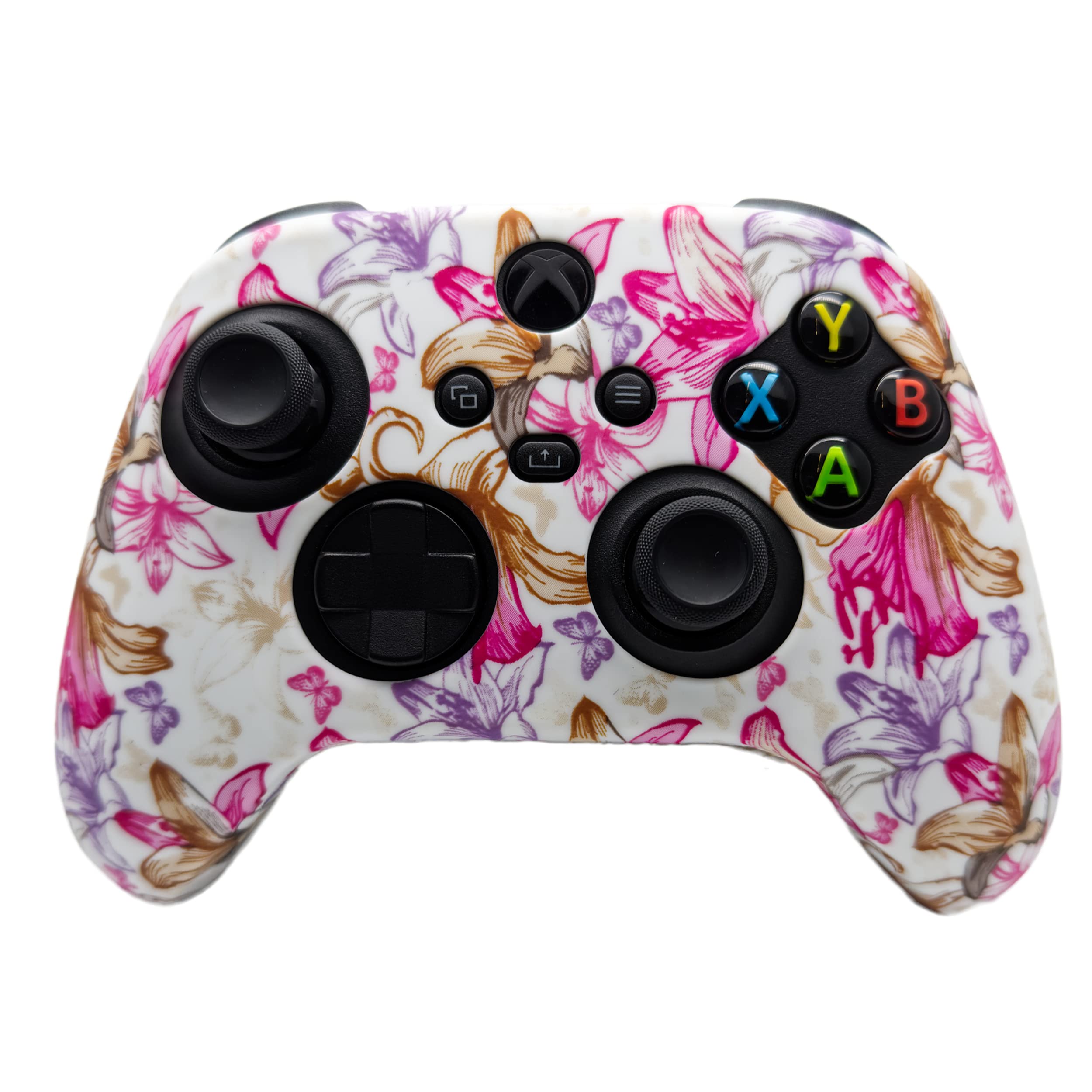 EXTREMEGRIPPRO Ultimate Protective Case for Xbox Series S Controller - Magic Lilies Design | Non-Slip Grip, Shockproof Cover for Enhanced Gaming Experience