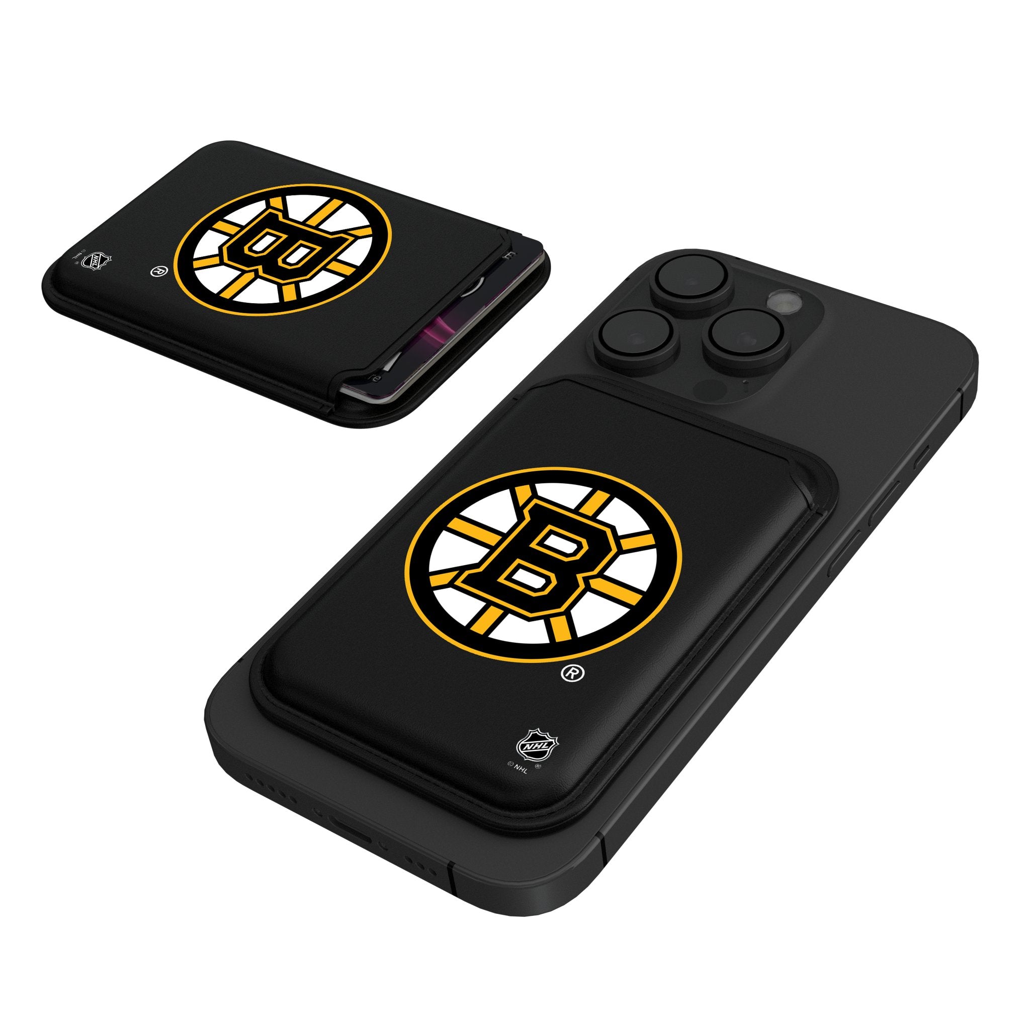 Boston Bruins Official NHL Magnetic Credit Card Holder - Slim RFID Blocking Wallet for Men & Women - Perfect for Hockey Fans, Game Days & Everyday Use