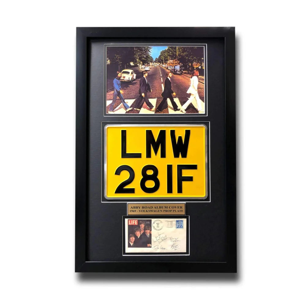 The Beatles Abbey Road Album Cover Car License Plate Frame - Vintage Collage Decor for Music Lovers & Beatles Fans - Perfect for Cars, Bedrooms, or Music Themed Gifts