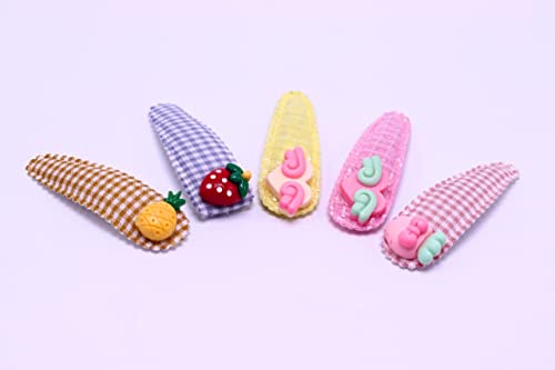 BAKEFY 10-Pack Assorted Hair Clips for Girls, Women & Babies - Cute Kids Hair Accessories for School, Parties & TikTok Videos