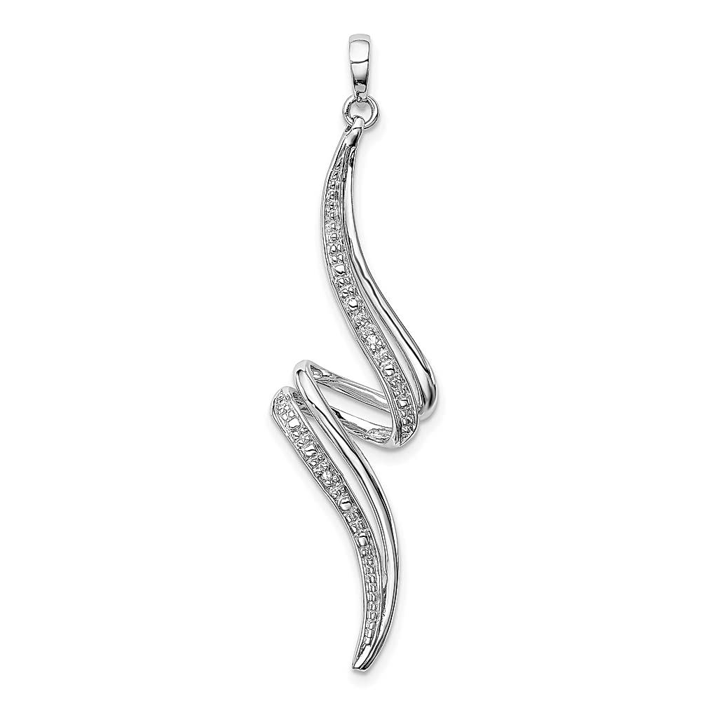925 Sterling Silver Diamond Swirl Pendant Necklace for Women - Dainty Fine Jewelry Gift for Her - Perfect for Anniversary, Birthday & Valentine's Day