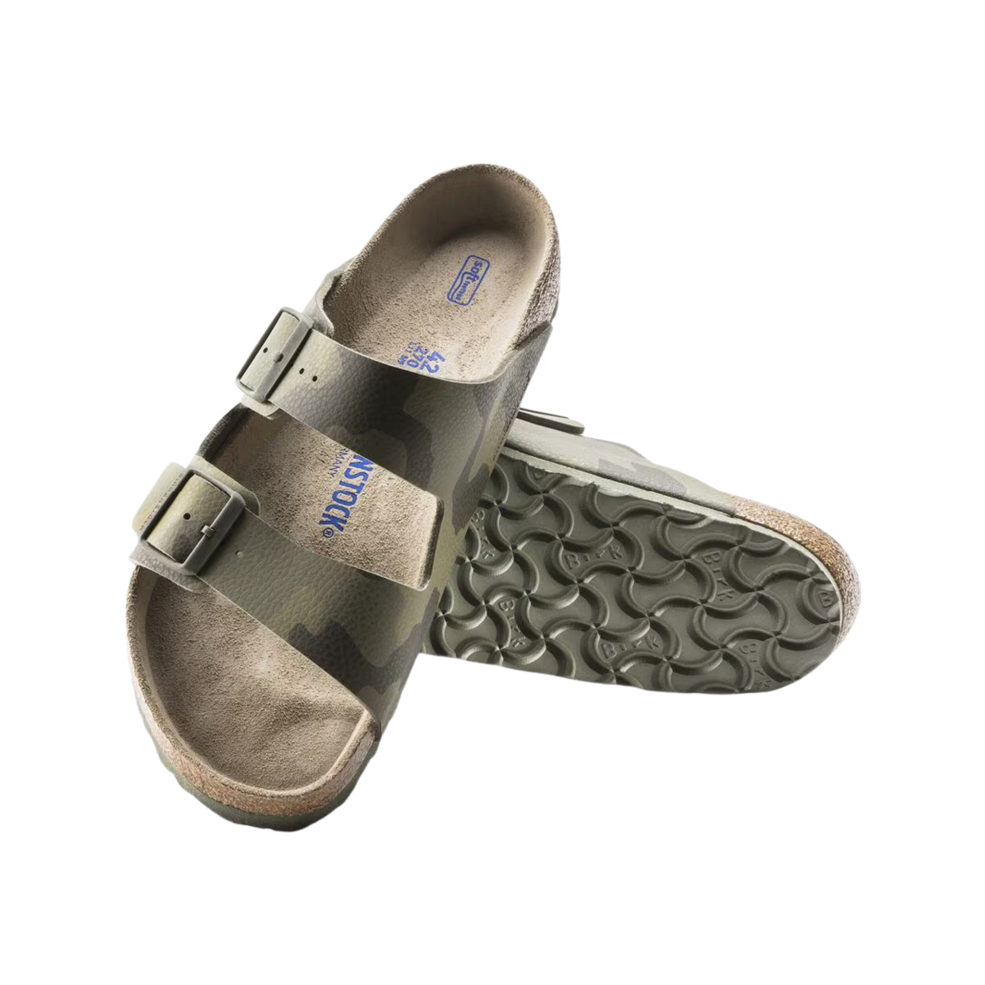 Women's Arizona Birkenstock Sandals in Desert Camo Green - Comfortable & Stylish for Casual Outings, Beach Trips, and Summer Adventures