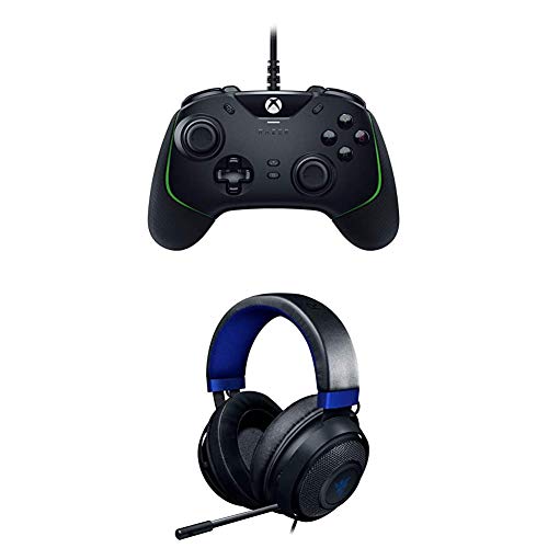 Razer Wolverine V2 Wired Pro Gaming Controller & Kraken 3.5mm Gaming Headset Bundle for Xbox, PS4, PC - Premium Esports Setup for Competitive Console Gaming