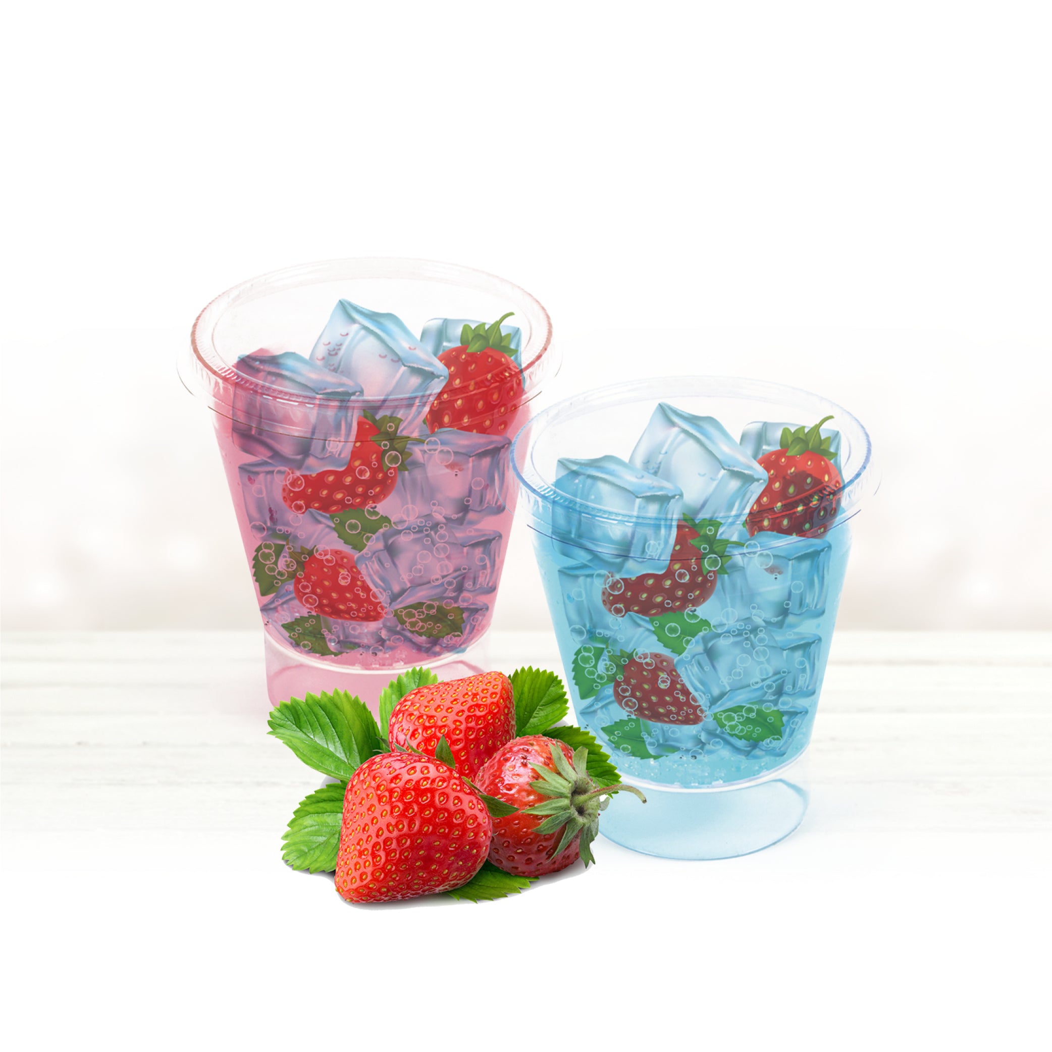 7 oz. Clear Plastic Horn Cup with Lid - Pack of 10 | Reusable Party Cups for Beer, Cocktails & Beverages at Weddings, Tailgates & Outdoor Events