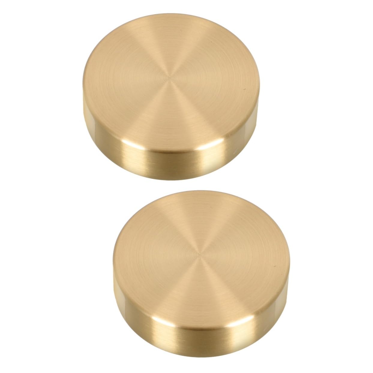 2-Pack Brass Round Ruler Paperweights - Heavy Duty Calligraphy Letterweight & Document Holder for Office, Art Studio, and Home Decor (Antique Finish)