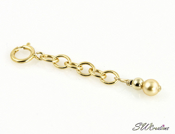 Golden Sun Pearl Gold Anklet Extender - Adjustable Ankle Chain for Women, Elegant Jewelry Gift for Brides, Beach Wedding, Boho Fashion Accessories