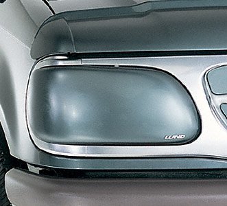 Lund 36201 Eclipse Smoke Headlight Covers - Universal Fit for Trucks & SUVs - Durable Polycarbonate Lens - Easy Installation - Enhances Vehicle Style & Protection (Perfect for Off-Roading, Car Shows & Night Driving)