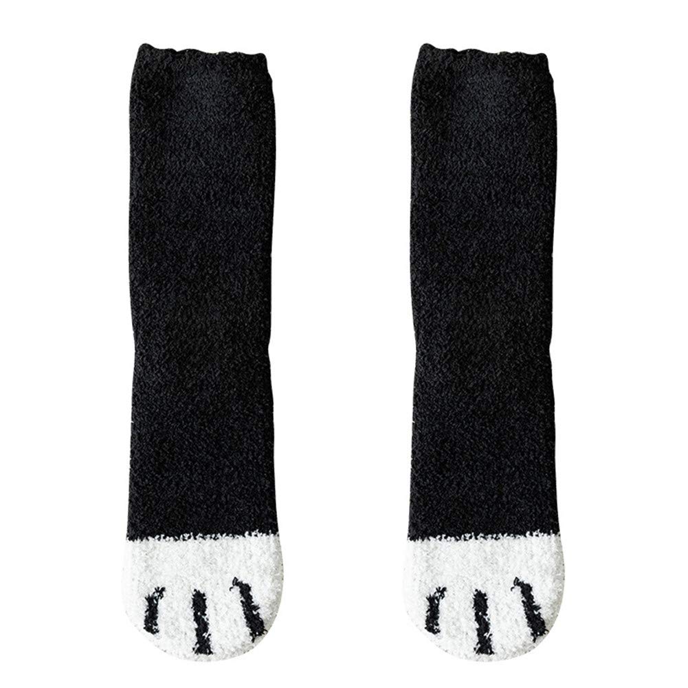 Women's Winter Fluffy Fuzzy Warm Slipper Socks - Cute Cat Paw Design Cozy Home Sleeping Socks for Women - Perfect for Indoor Lounging, Bedtime & Cold Weather Comfort