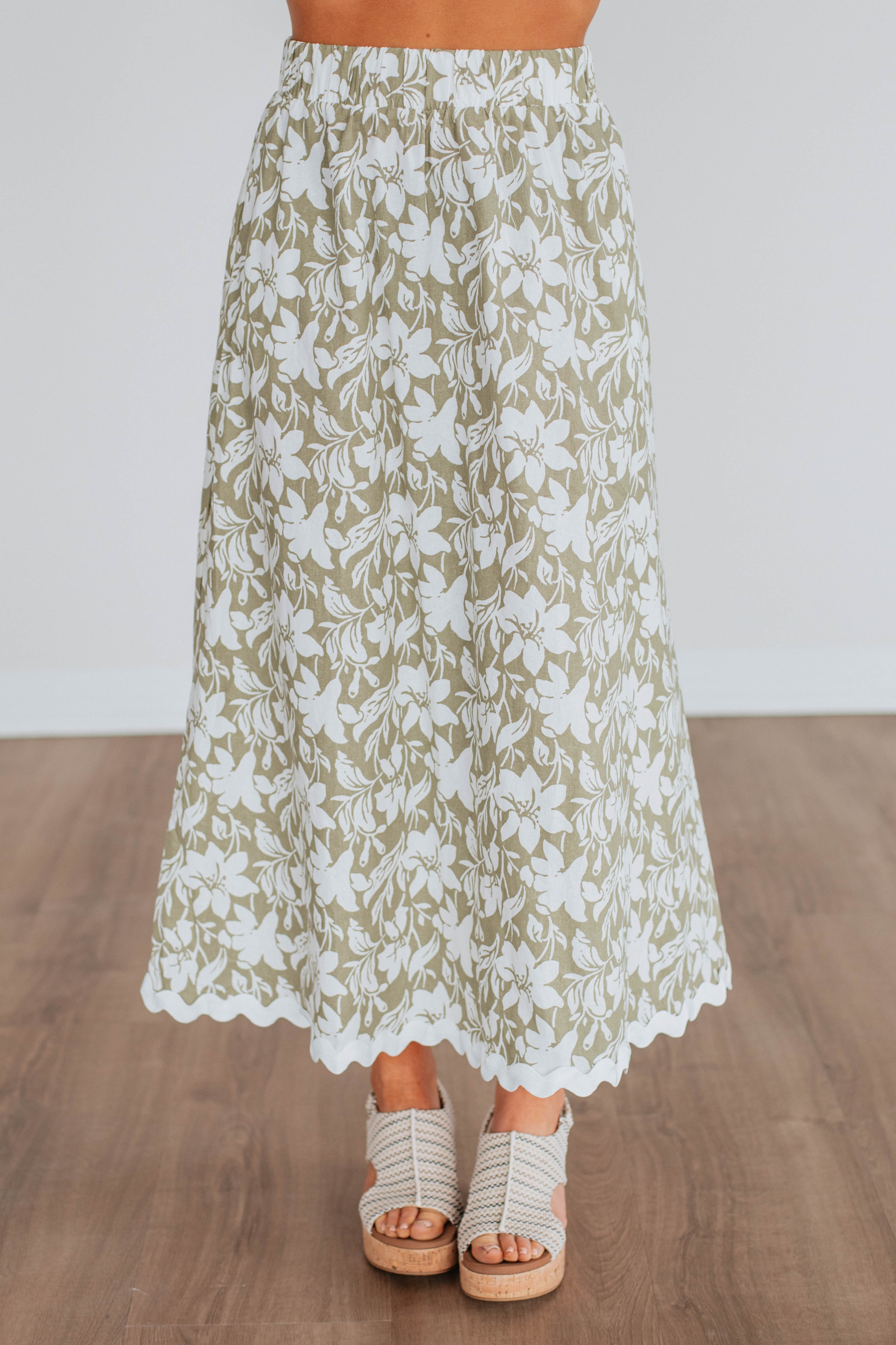 Havena Floral Skirt for Women - Summer Boho Maxi Skirt with Pockets, Comfortable A-Line Skirt for Beach, Vacation, and Casual Outfits