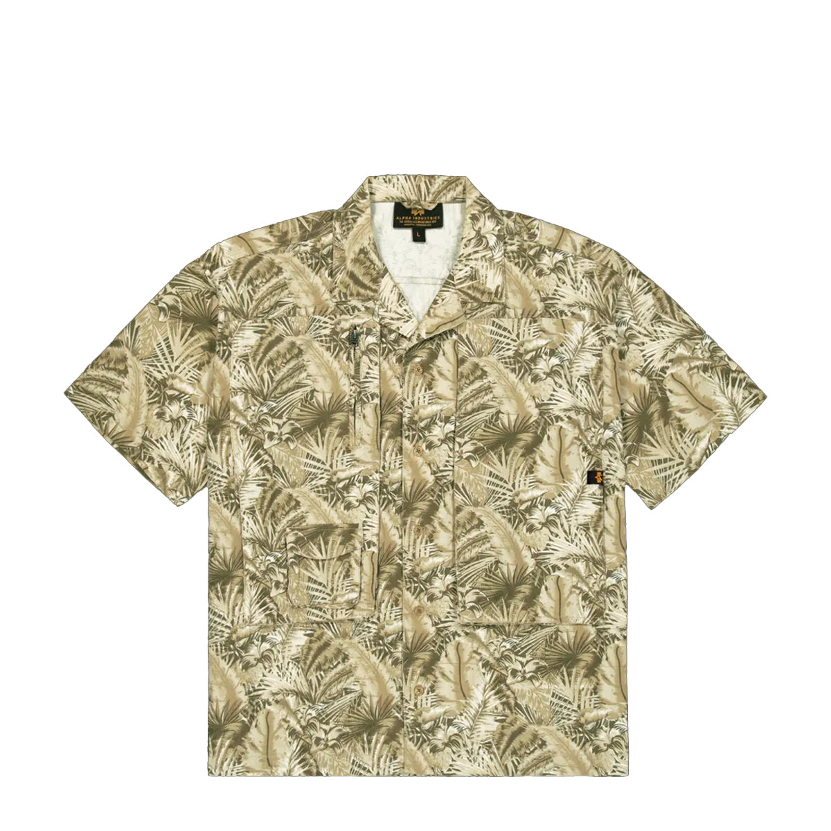 Alpha Industries Safari Honolulu Sand Camo Shirt - Men's Military Style Button-Up Shirt with Camouflage Print | Perfect for Outdoor Adventures, Camping & Casual Wear