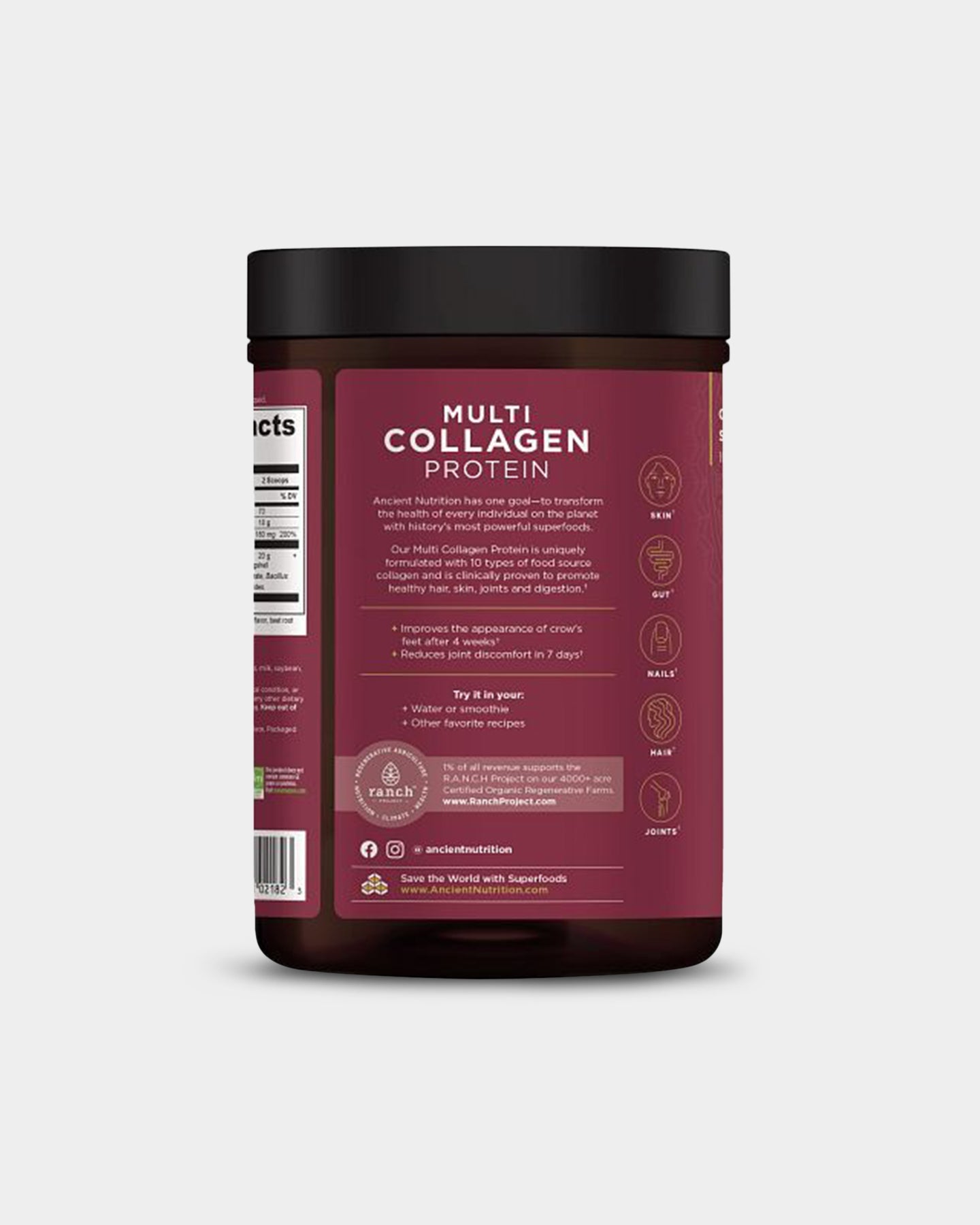Ancient Nutrition Multi Collagen Protein Powder - 20g per Serving for Skin, Hair & Joint Support - Perfect for Smoothies, Coffee & Baking Recipes