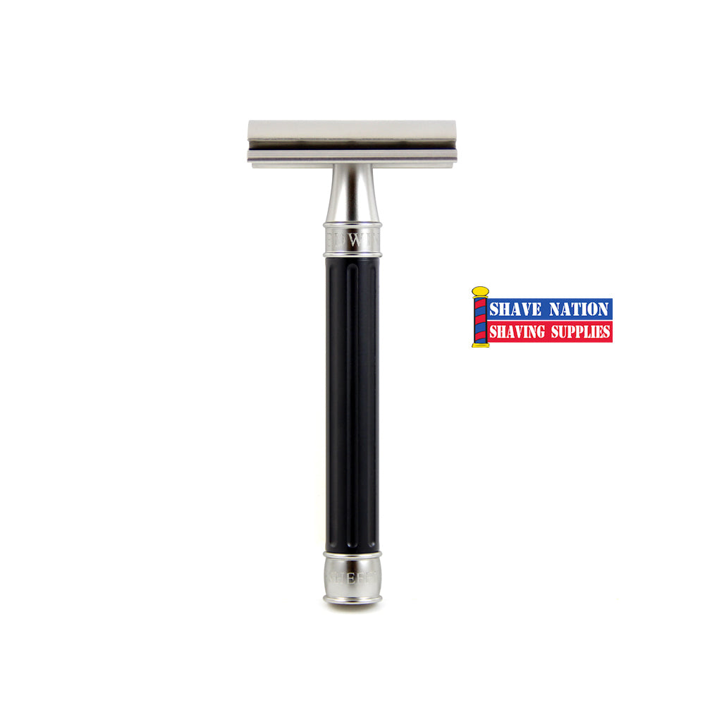 Edwin Jagger 3ONE6 Stainless Steel Safety Razor for Men - Closed Comb Design for Smooth Shaving - Perfect for Wet Shaving & Travel Grooming Kit