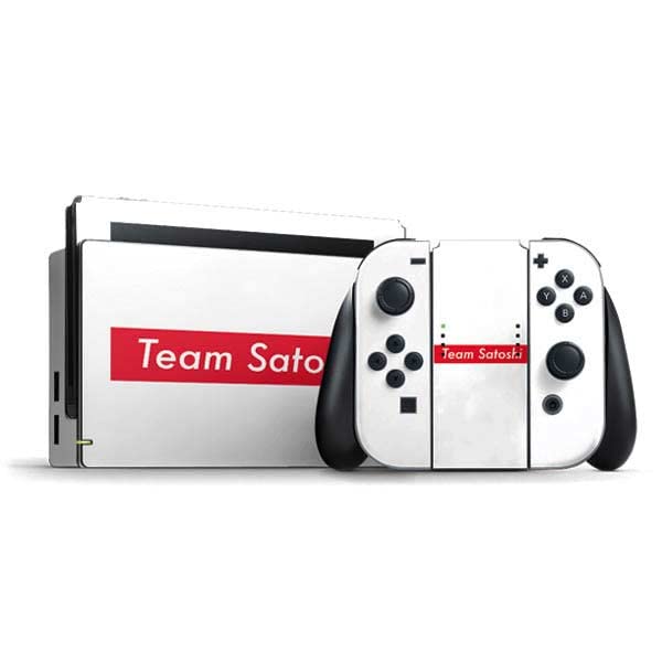 Skinit Custom Gaming Skin Decal for Nintendo Switch Bundle - Officially Licensed Team Satoshi Design | Protective Cover for Gaming Console, Perfect for Travel & Home Entertainment