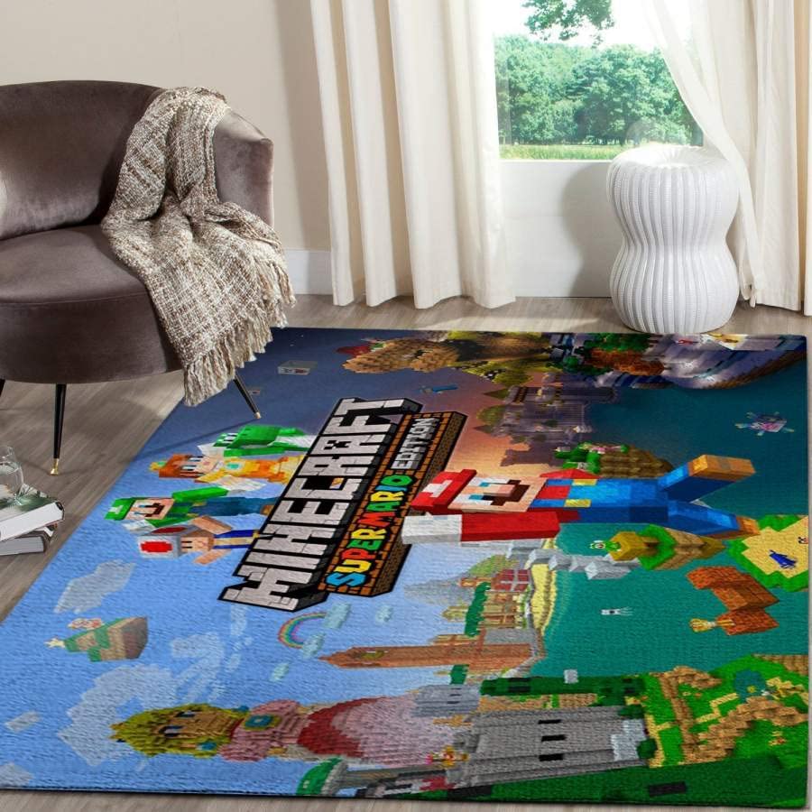 Non-Slip Gamer Rug - Soft Video Game Themed Carpet for Bedroom, Living Room & Gaming Setup - Perfect for Boys Room Decor & Home Entertainment Areas