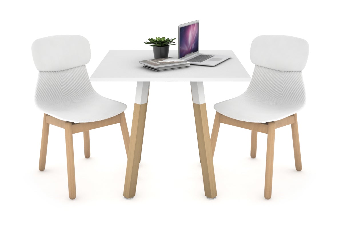 Solid Wood Square Coffee Table with Quadro Legs - 600L x 600W - Perfect for Living Room, Office, or Small Space Decor