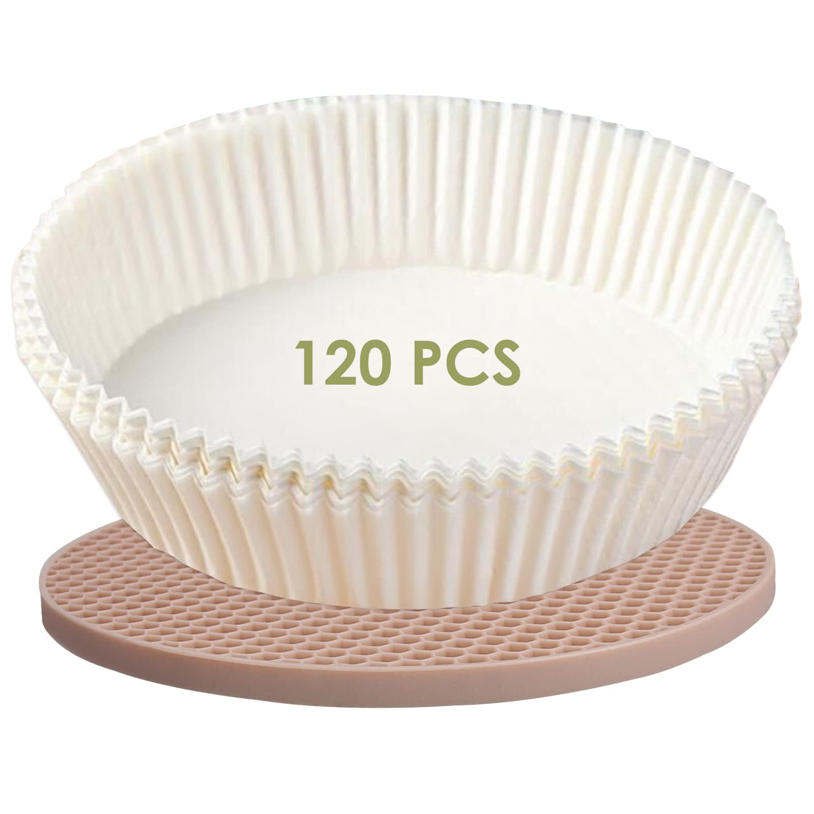 120PCS Air Fryer Disposable Paper Liners - Non-Stick, Food Grade, Oil & Water Proof Baking Sheets for Air Fryer, Roasting & Microwave - Perfect for Healthy Cooking, Easy Cleanup & Hassle-Free Meal Prep