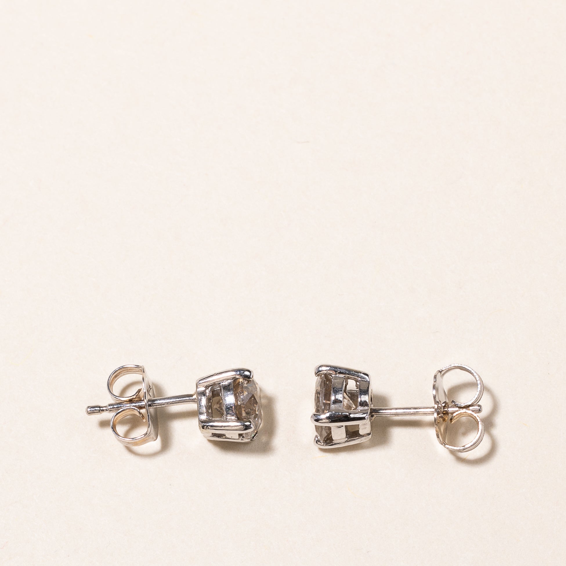 14K White Gold Diamond Stud Earrings 1.14ctw - Classic Round Cut Diamond Earrings for Women, Perfect for Weddings, Anniversaries & Everyday Elegance