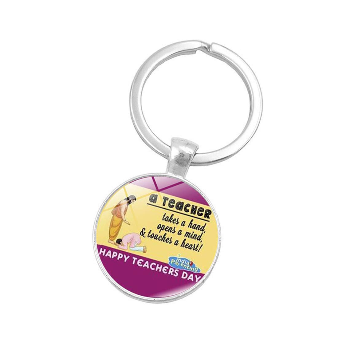 CHENCAN01 Teacher Keychain - Thoughtful Teacher Appreciation Gift, Engraved Key Ring for Educators - Perfect for Teacher's Day, Retirement Gifts & Classroom Thank You Presents
