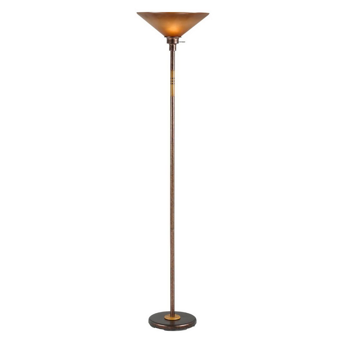 Cal Lighting 150W 3-Way Soho Metal Torchiere Floor Lamp - Modern Adjustable Brightness for Living Room, Bedroom & Office Lighting