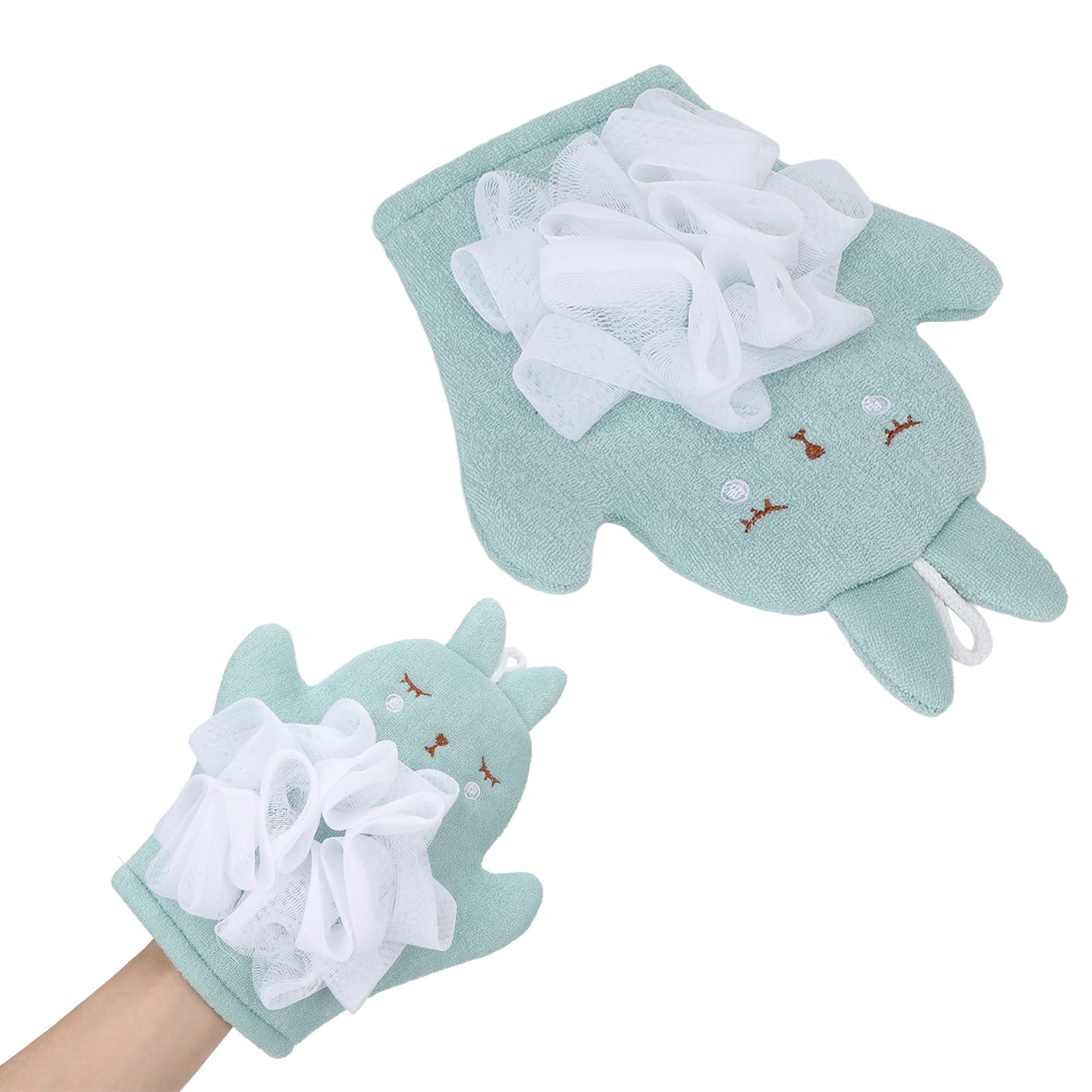 Exfoliating Glove for Women & Men - Cartoon Animal Shaped Bath & Shower Body Scrubber - Dead Skin Removal & Massage Glove for Face, Leg & Body Care - Perfect for Spa, Home Skincare & Exfoliation Routine