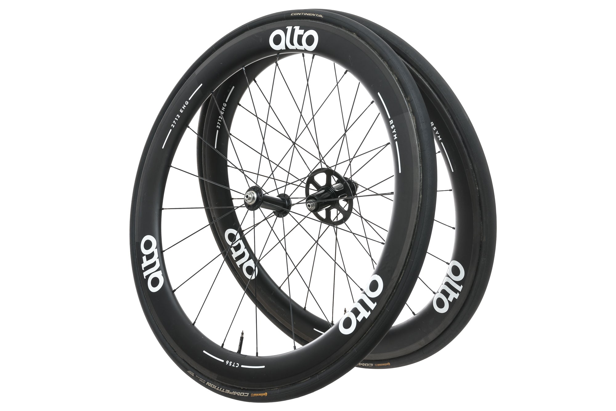 Alto CT56 Carbon Tubular 700c Wheelset - Lightweight Racing Bike Wheels for Road Cycling & Triathlon - Perfect for Speed Performance & Competitive Riders