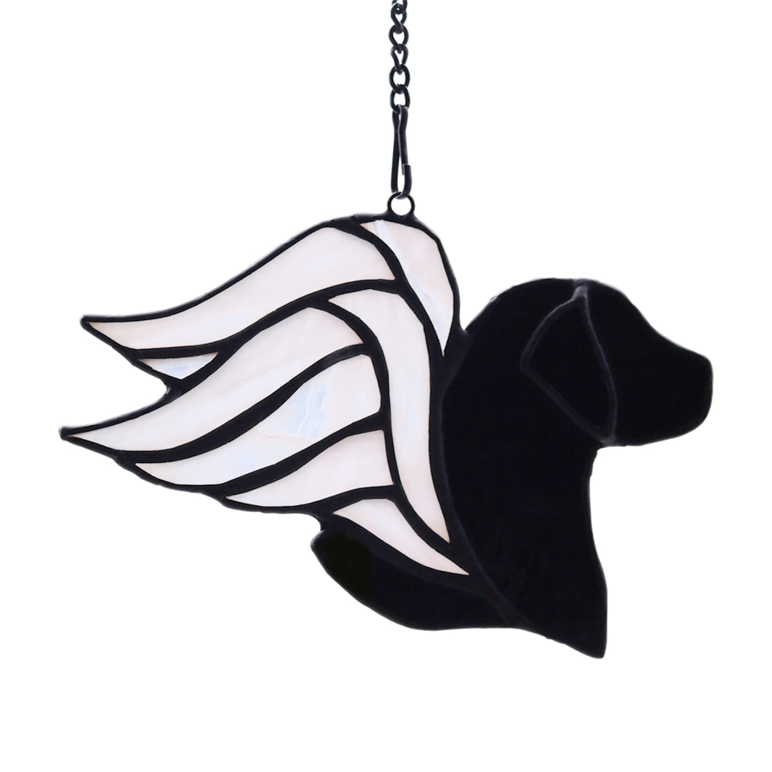 BOXCASA Stained Glass Dog Memorial Window Hanging - Golden Retriever Suncatcher Gift for Pet Lovers, Sympathy Loss of Dog Gift for Home Decor, Garden, or Office