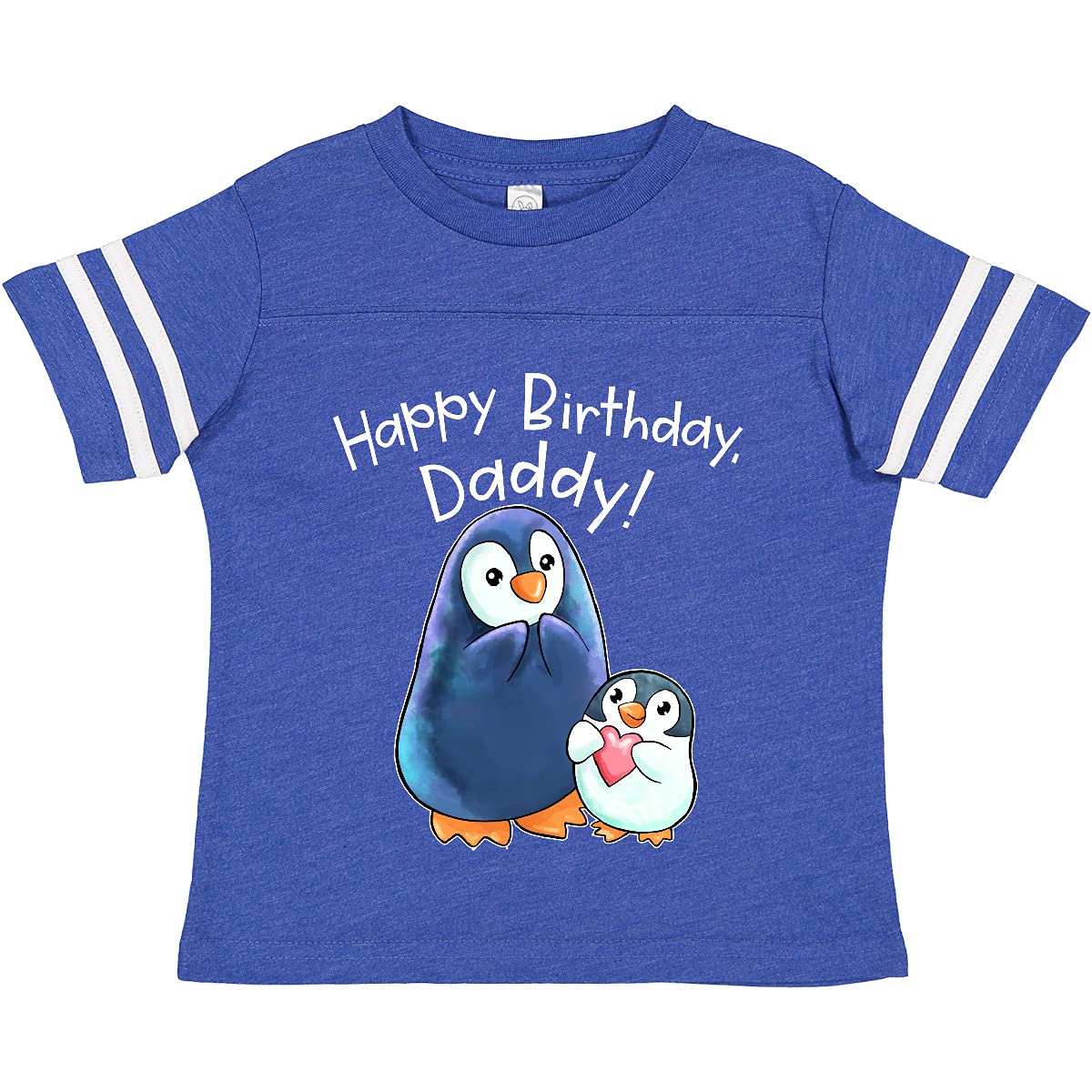Inktastic Happy Birthday Daddy Cute Penguins Toddler T-Shirt - Adorable Penguin Design for Kids Birthday Party & Father's Day Gift