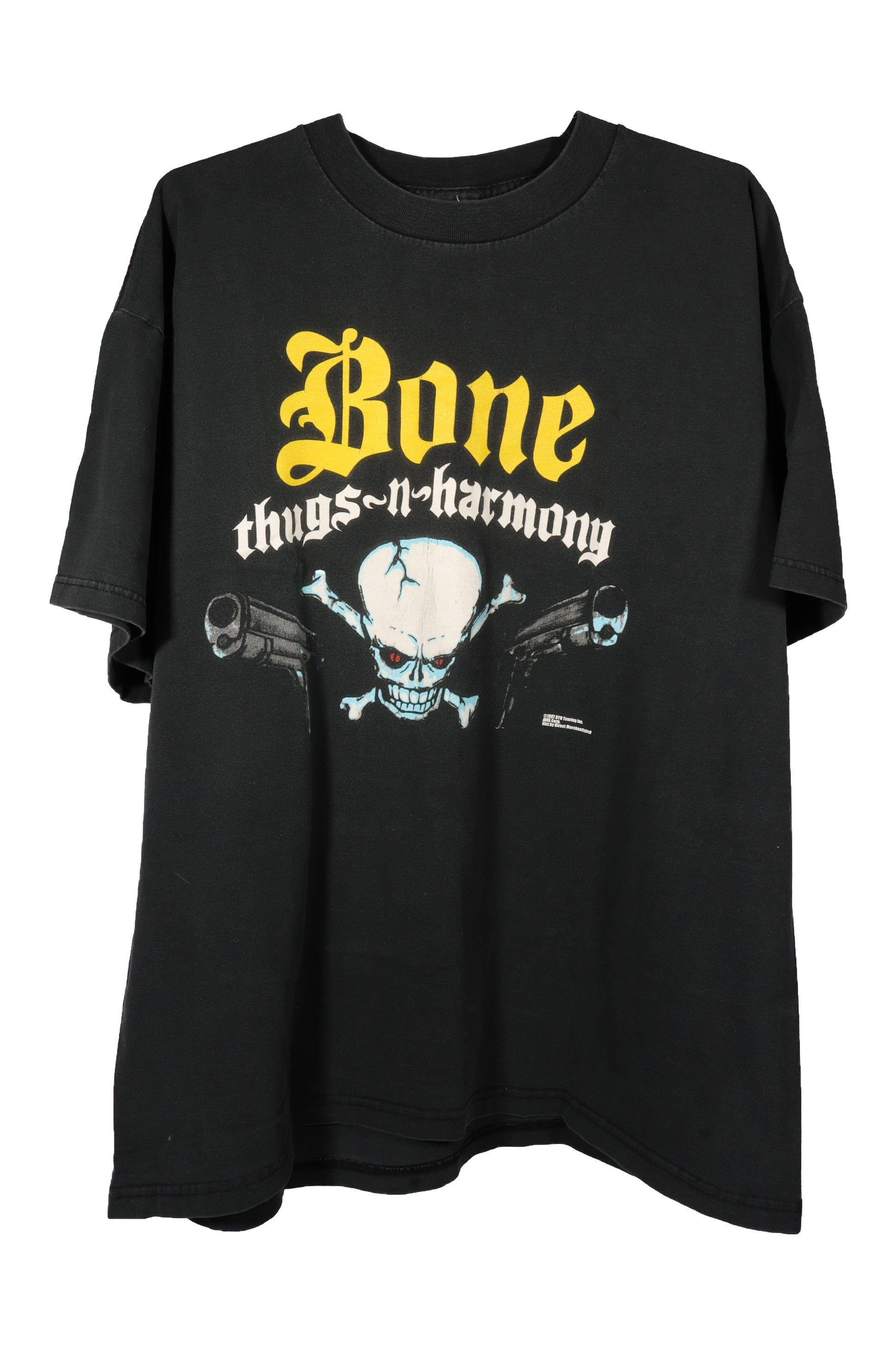 Vintage 1997 Bone Thugs-N-Harmony 'Art of War' Graphic T-Shirt - 90s Hip Hop Music Band Tee for Concerts & Streetwear Fashion
