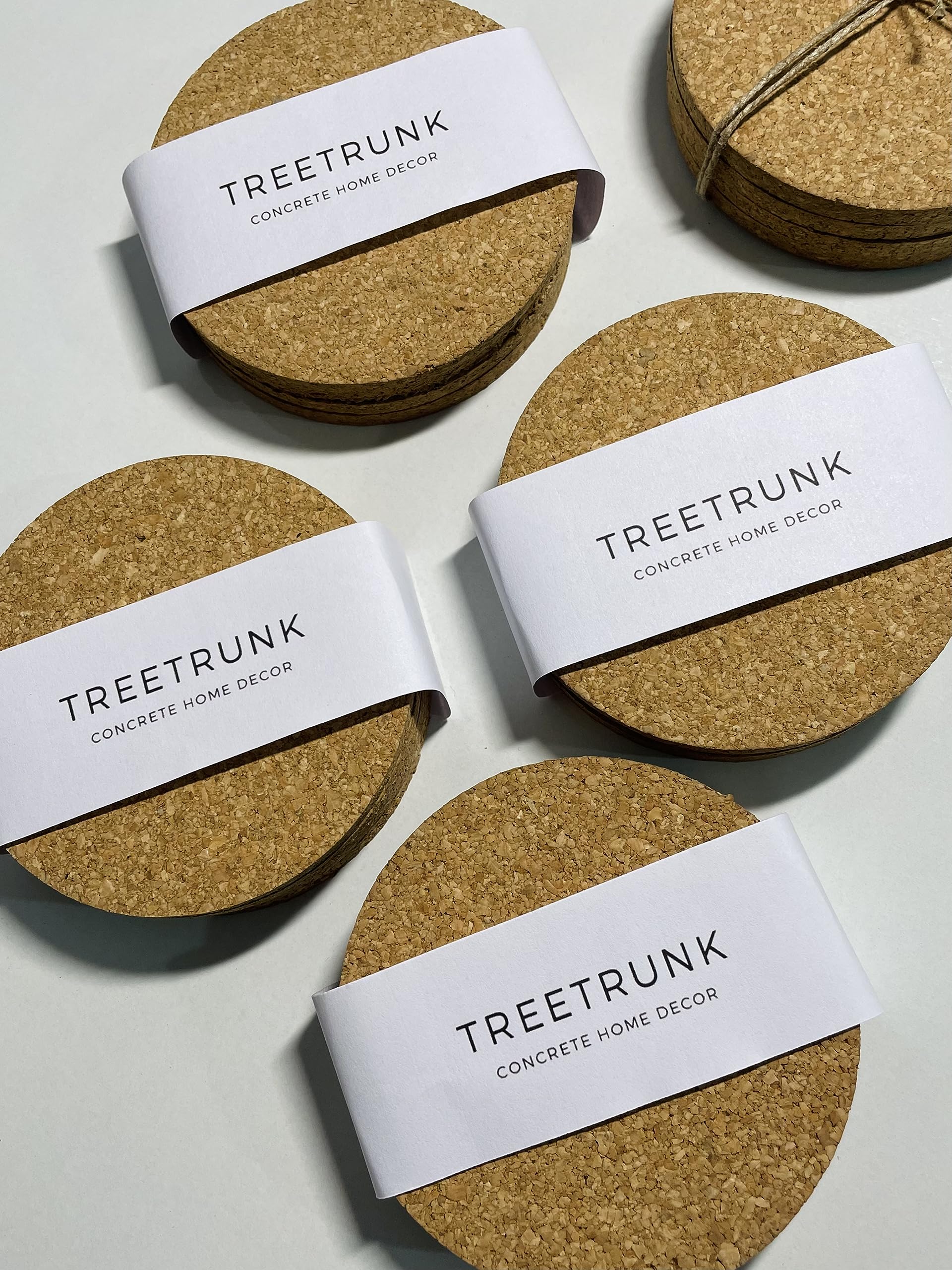 Premium Cork Coasters Set of 4 - 10x10cm Natural Wood Drink Pads for Coffee, Tea, Wine & Beer - Protect Tables from Hot & Cold Beverages - Perfect for Home, Office & Restaurant Use