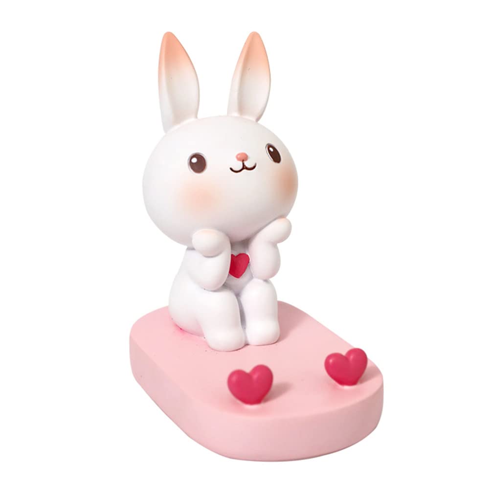 Cute Rabbit Phone Stand Holder - Adjustable Cartoon Animal Smartphone Stand for Desk, Bed, Car & Office Use | Gatuida
