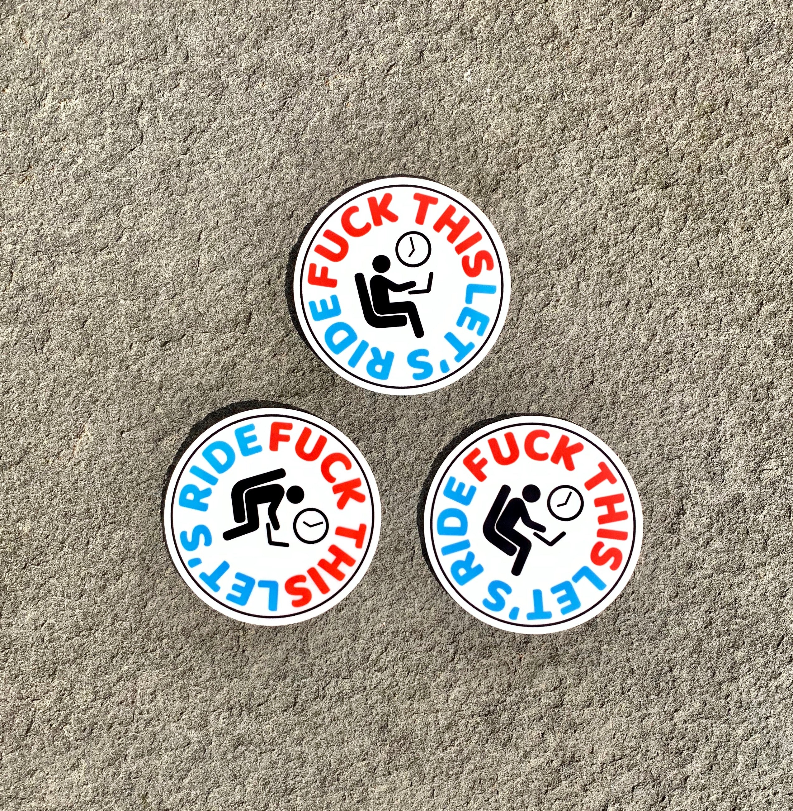 Funny Let's Ride Stickers - Decorative Vinyl Decals for Cars, Laptops & Water Bottles - Perfect for Bikers, Cyclists & Outdoor Enthusiasts
