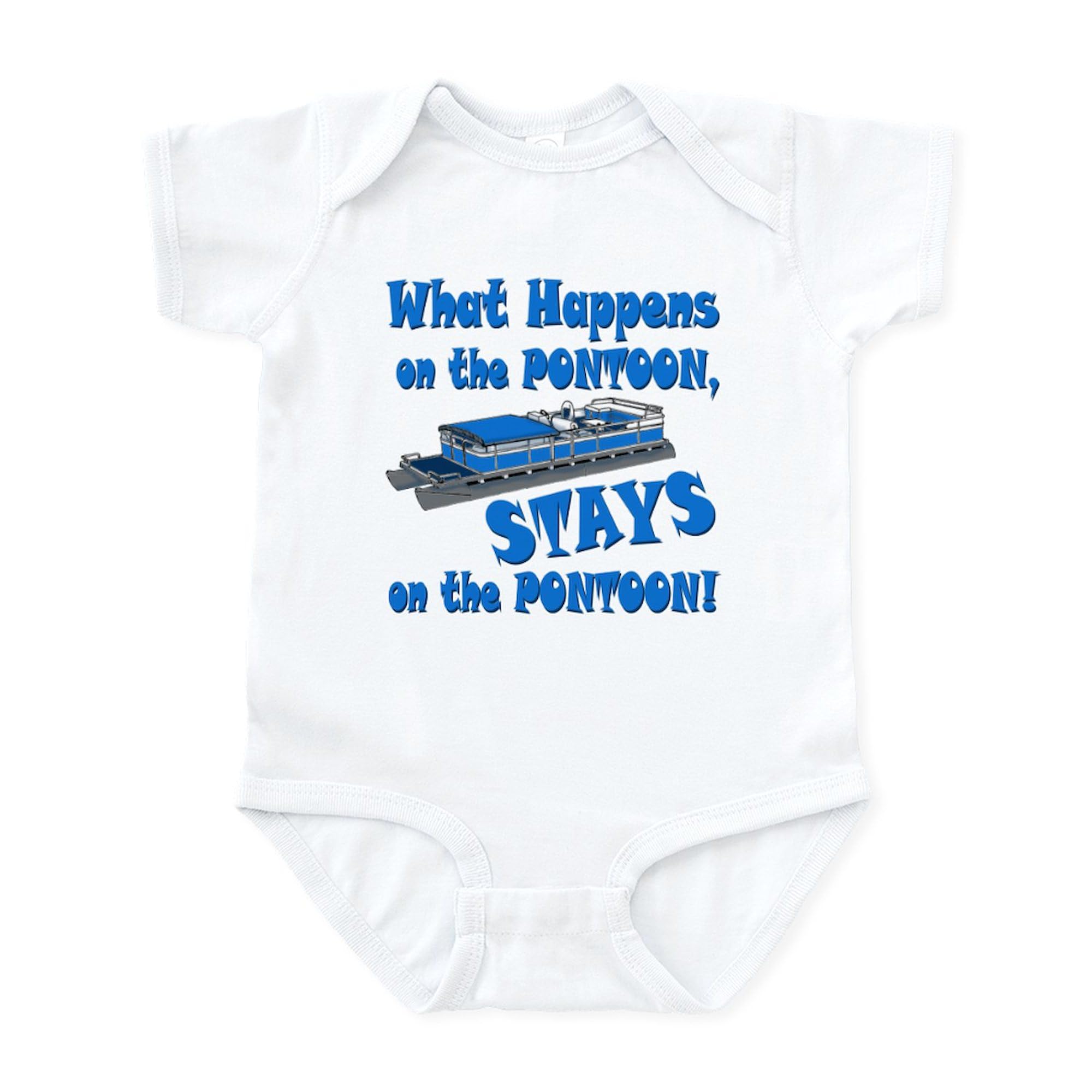 Cute Infant Bodysuit Baby Romper - On The Pontoon Design | Soft Cotton Baby Onesie for Newborns & Toddlers | Perfect for Beach Outings, Pool Parties & Summer Family Photos