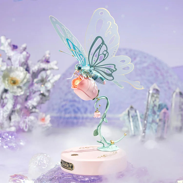 DIY Mechanical Butterfly Kit - Pink Model Building Set for STEM Learning & Creative Fun | Perfect for Kids, Teens & Adults | Home Decor, Science Projects & Gift Ideas