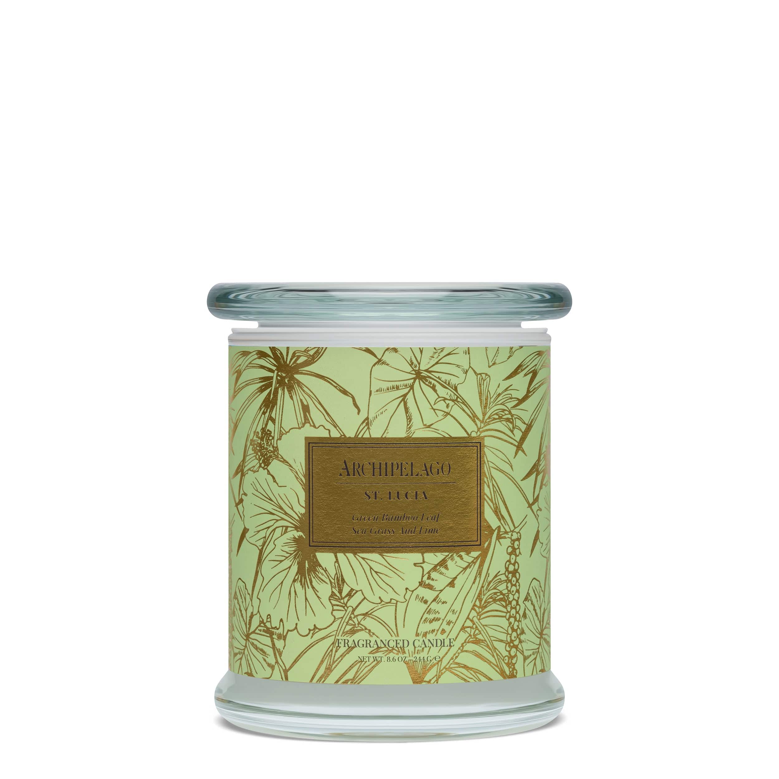 Premium St. Lucia Jar Candle - Handmade Soy Wax Candle with Coconut Scent - Perfect for Home Decor, Relaxation & Romantic Ambiance