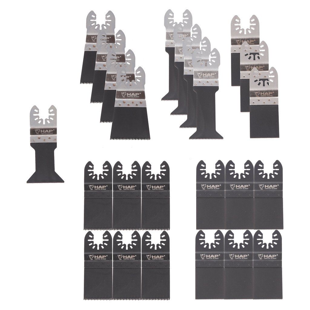 Harpow 24-Piece Oscillating Multi-Tool Saw Blade Set - Premium Replacement Blades for Wood, Metal & Drywall Cutting - Perfect for DIY Projects, Home Renovations & Professional Construction Work