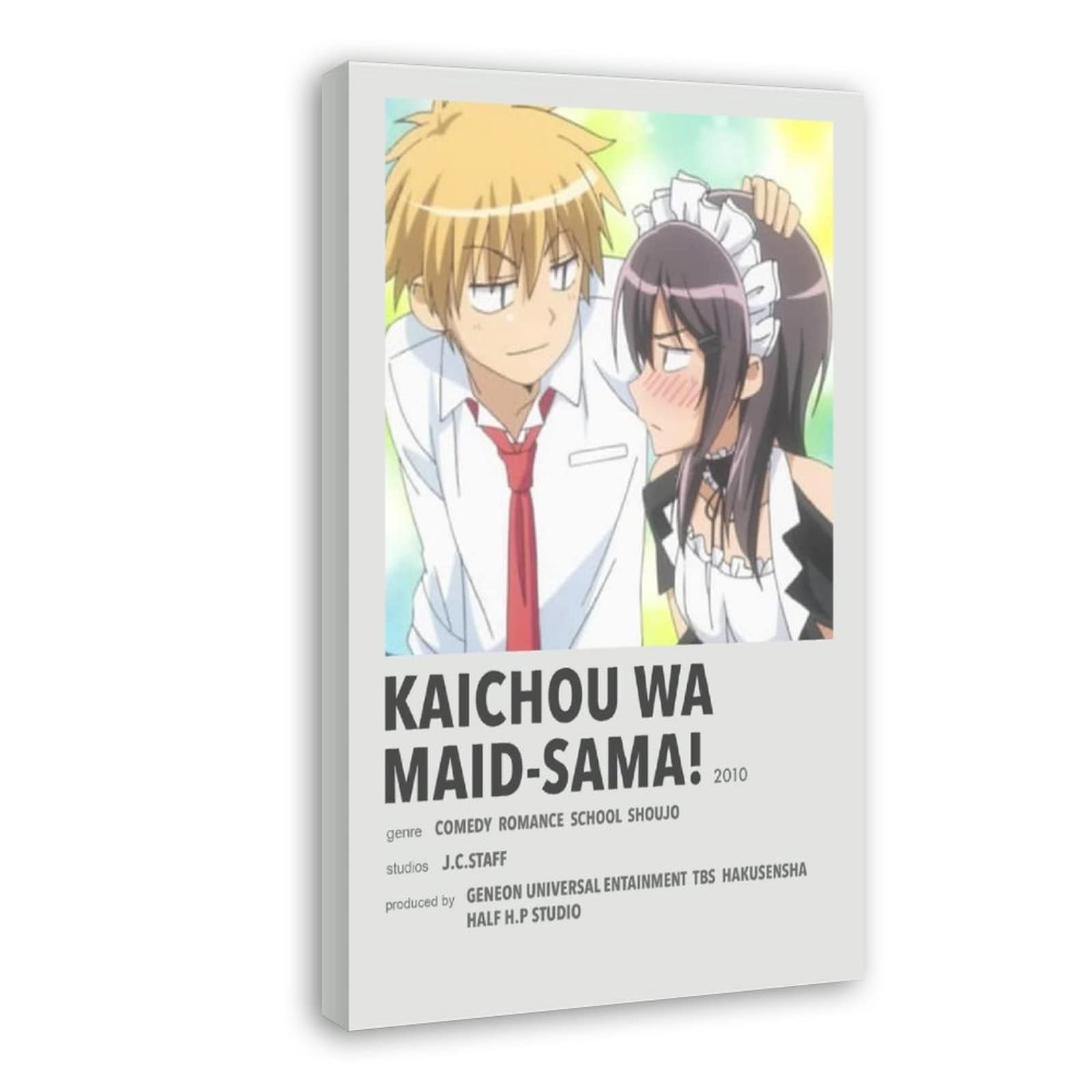 Anime Poster - Kaichou wa Maid Sama Canvas Wall Art (24x36 inches/60x90cm) - Framed Japanese Manga Decor for Bedroom, Office & Gifts - Perfect for Anime Fans & Home Decoration