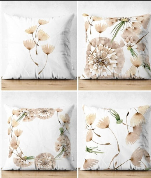 Soft Pastel Autumn Pillow Covers Set of 4 - Cozy Fall Home Decor for Living Room, Bedroom & Sofa