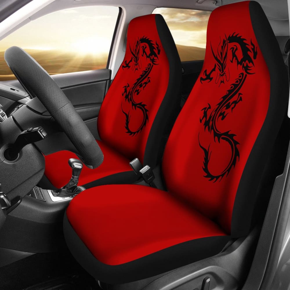 Premium Black Chinese Dragon Car Seat Covers - Stylish & Durable Protection for Cars, SUVs, Trucks - Perfect for Gifts, Car Enthusiasts & Asian-Themed Decor