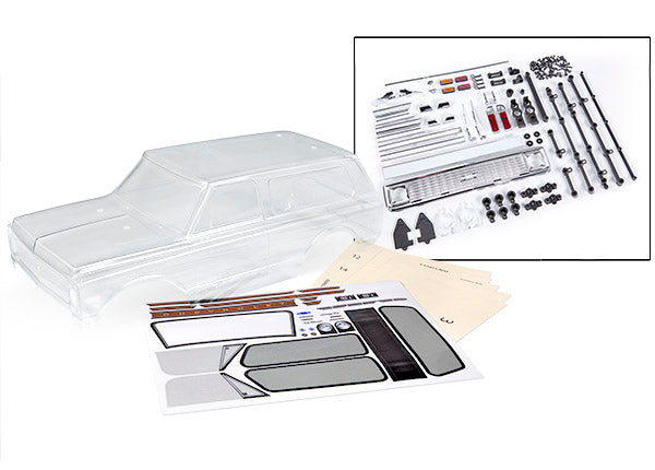 1972 Chevy Blazer Clear Body for TRX-4 RC Crawler - Upgrade Replacement Part for Traxxas TRX-4 Off-Road Adventures & Scale Crawling