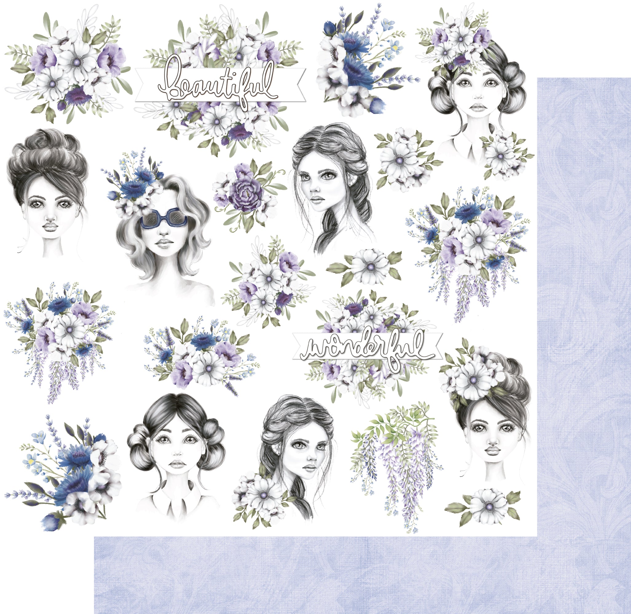 Beautiful Fussy Cuts Paper - Premium Scrapbooking Paper for Card Making, Journaling & DIY Crafts - Perfect for Scrapbook Albums, Greeting Cards & Home Decor Projects