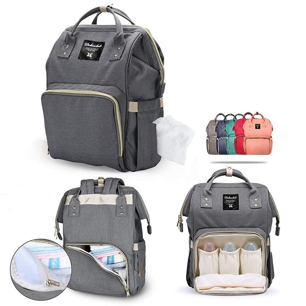 Waterproof Diaper Backpack for Travel & Baby Care - Large Capacity Multi-Function Nappy Bag with Stylish Purple Design | Perfect for Moms, Daycare & Family Outings